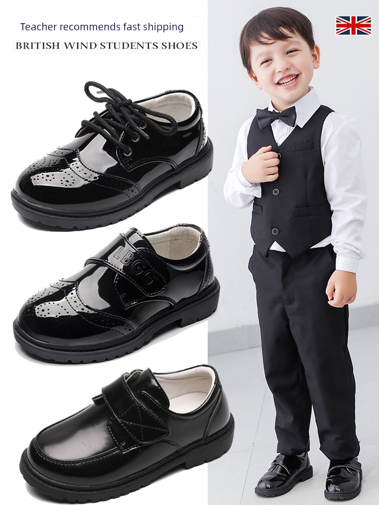 British Style Small Soft Bottom Campus Student Flower Girl Leather Shoes