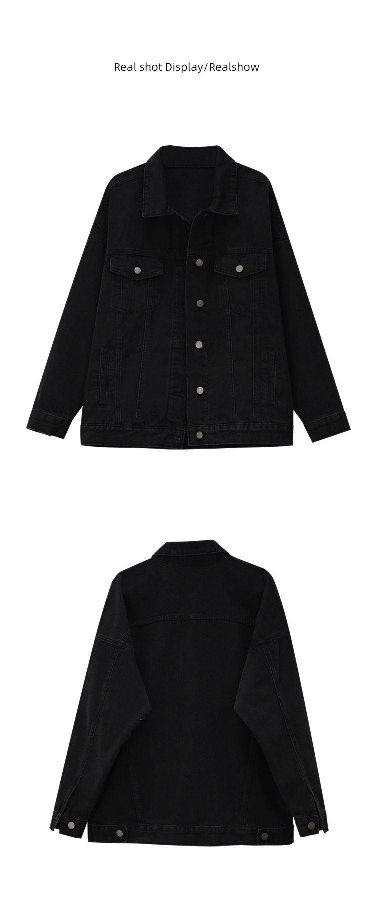 soft black Korean version easy ins chaqueta