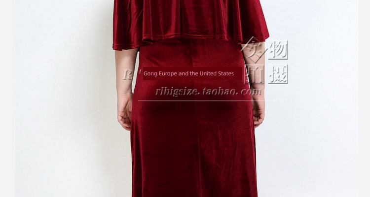 Autumn and winter Europe and America Plus Size velvet Cape cloak
