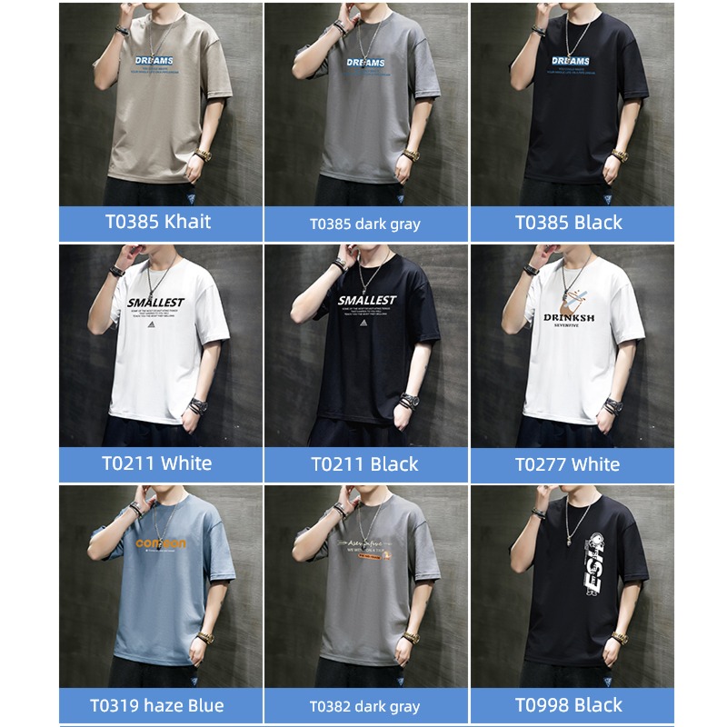 man ins Chaopai Ice silk summer Thin money Short sleeve T-shirt