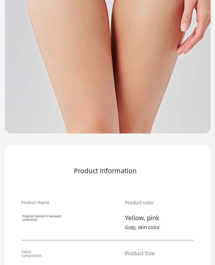 Ying's Maternity Underwear, Autumn Style, Antibacterial Cotton, Suitable for Early, Mid, and Late Pregnancy, Seamless Low-Waist V-Shaped Belly Support — 17