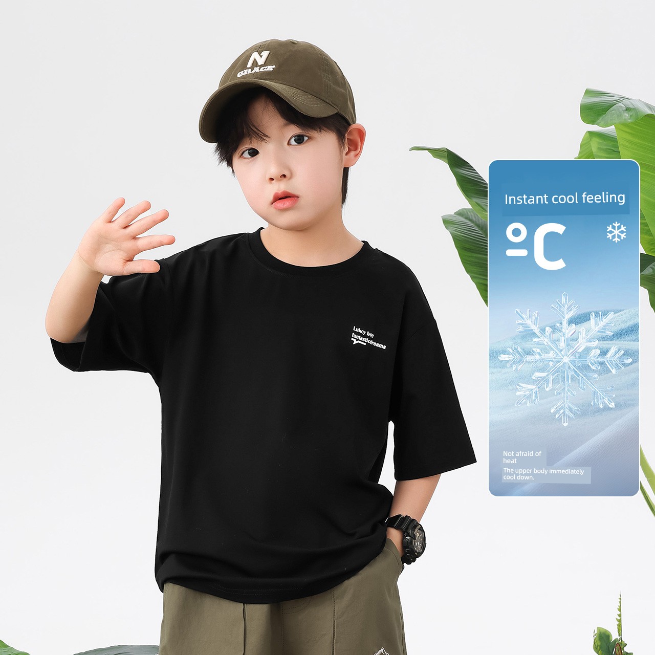 Zuoxi Children's Clothing Boys' T-Shirt Short-Sleeve Kids' Summer Top 2026 New Model Boys' Big Kids Summer Cool Half-Sleeve Shirt — 4