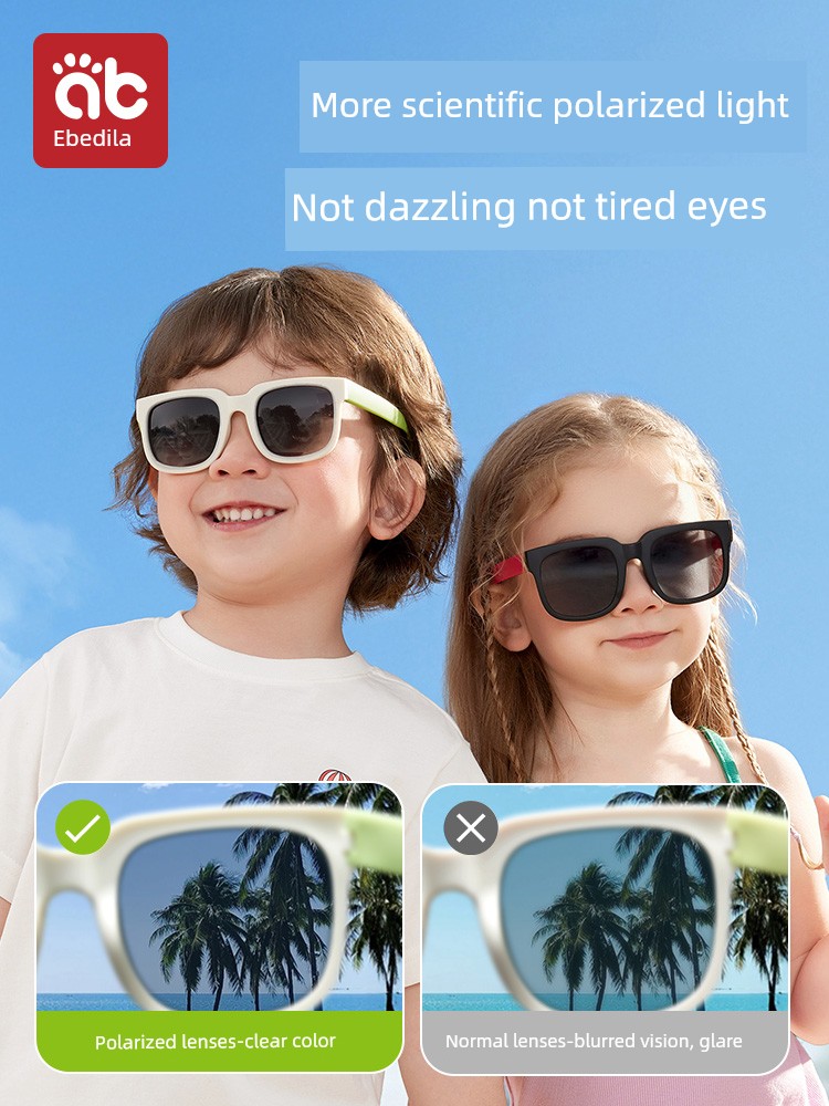 Children's Sunglasses, Baby Polarized Sunglasses, Boys and Girls Sun Protection Glasses, Anti-Uv, Boys and Girls, Trendy and Fashionable