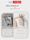 Japanese kitchen garbage bag storage artifact containing plastic bag wall-mounted large capacity cabinet door storage network for household use