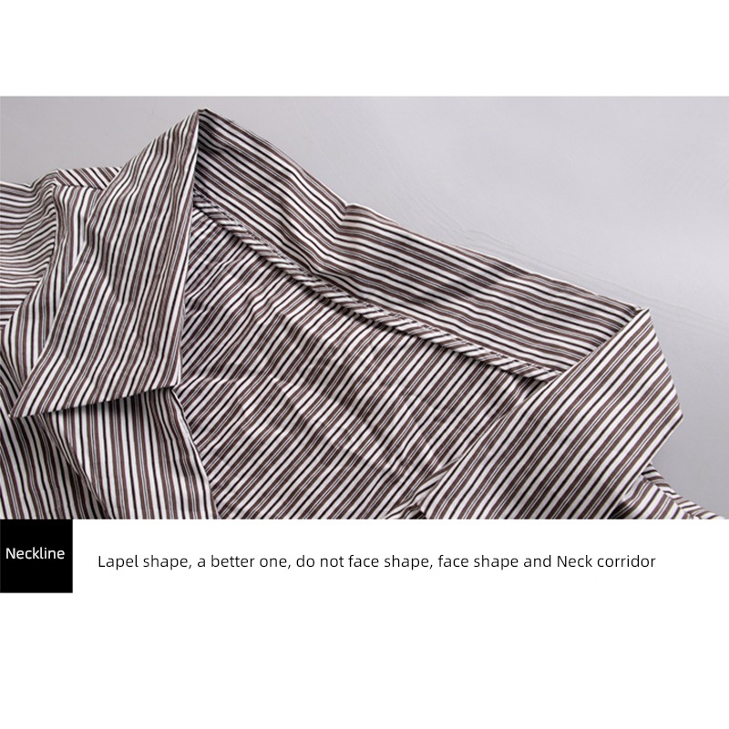 Design Asymmetry jacket female have cash less than that is registered in the accounts stripe shirt