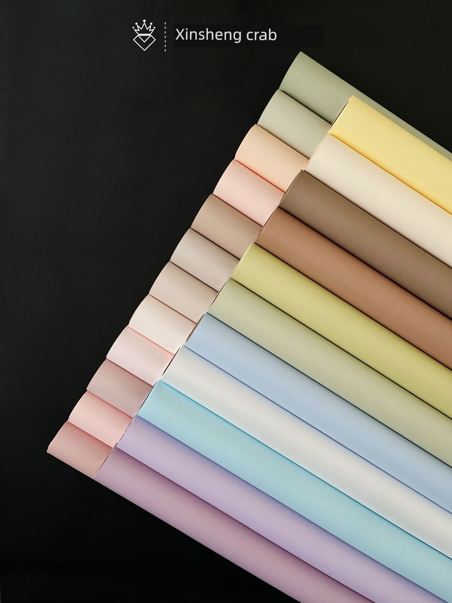 Xinyu Story Solid Color Roll European Style Paper Flower Bouquet Waterproof Handmade DIY Floral Art Materials Florist Packaging Materials