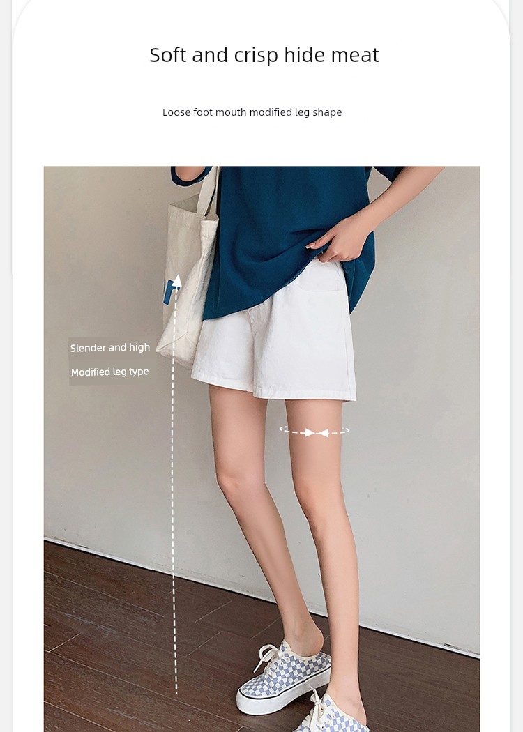 Summer Outwear Thin Pure Cotton Shorts for Pregnant Women — 9