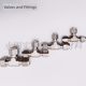 316L stainless steel clamp tee high pressure 3mm 6mm 1/8 1/4 3/8 1/2 8mm silver-plated carburized