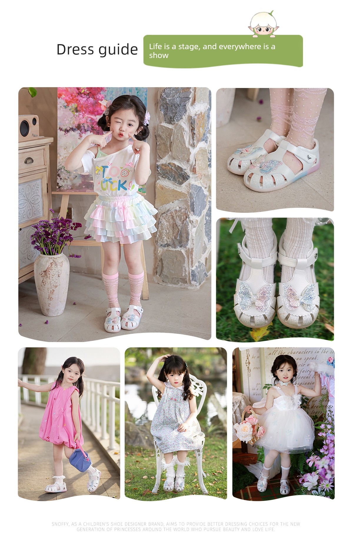 Flashing Light Shoes | Snuffy Girls' Sandals Summer New Style Children's Soft Sole Non-Slip Princess Baby Closed-Toe Sandals — 3