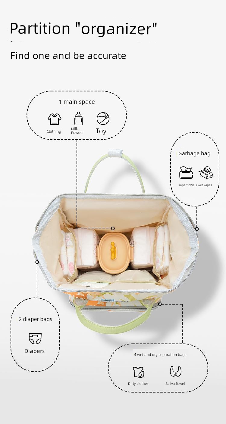Jq Jingqi Mommy Bag: Lightweight, Stylish, Large-Capacity, Multifunctional New Model Backpack for Mother and Baby Outings — 6