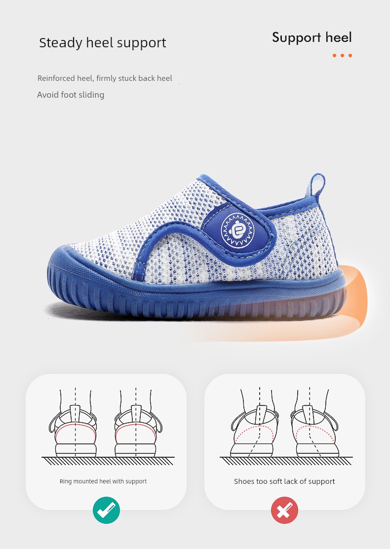 Baby Kindergarten Indoor Shoes Kids Entrance Shoes Soft Bottom Boys and Girls Home Floor Shoes Mesh Spring and Autumn — 7