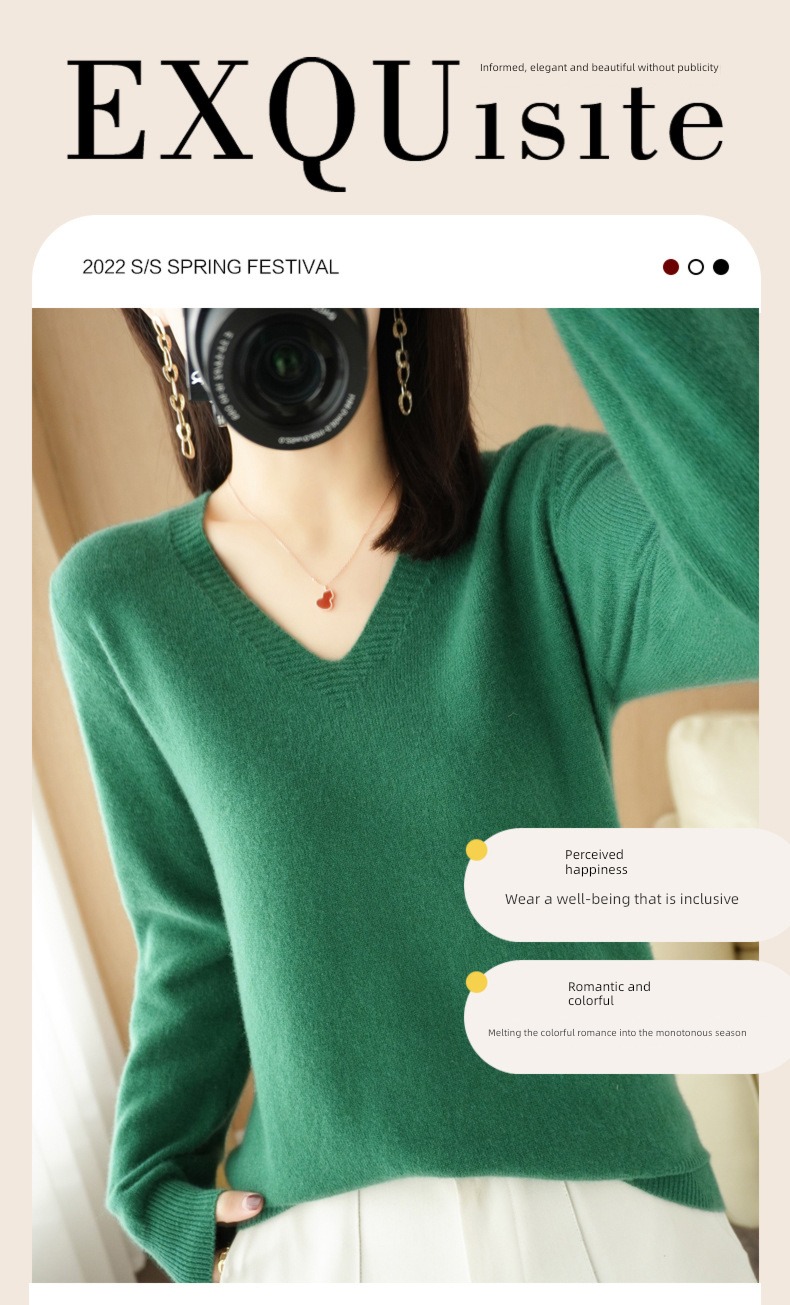 Women Core spun yarn V-collar routine Self-cultivation Lay a foundation Condom