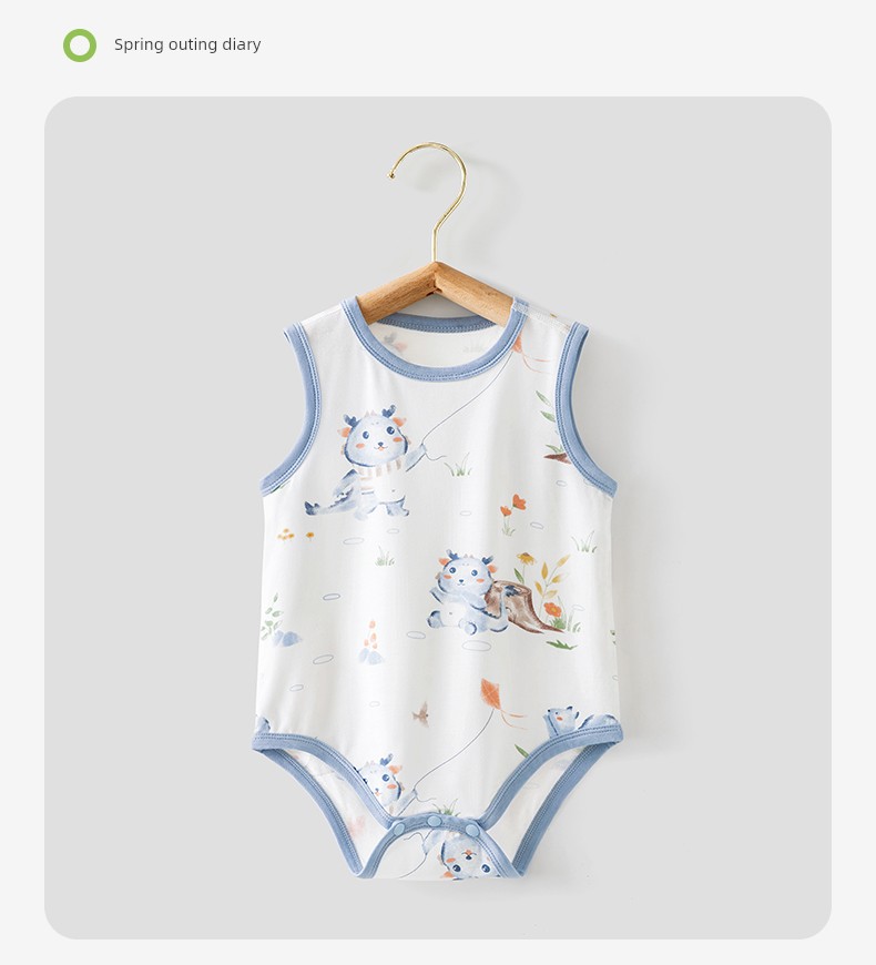Beipesi Summer Youke Silk Sleeveless Vest Onesie — 38
