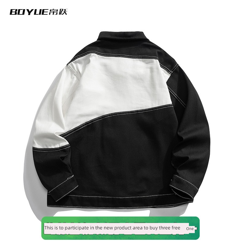 BOYUE Autumn and winter personality street locomotive cowboy Jacket