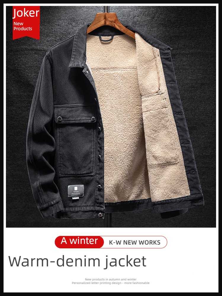 winter work clothes Jacket Velvet belt keep warm chaqueta