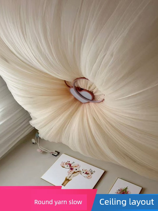 Ceiling Gauze Decoration for Private Wellness Centers, Beauty Salons, Bedroom Decor, and Healing Gauze for Homestay Room Ceilings