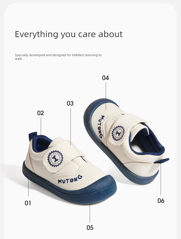 Toddler Shoes for Boys and Girls, Spring and Autumn, Soft Sole, Anti-Collision, Breathable Mesh, Suitable for Kindergarten and Indoor Use — 24