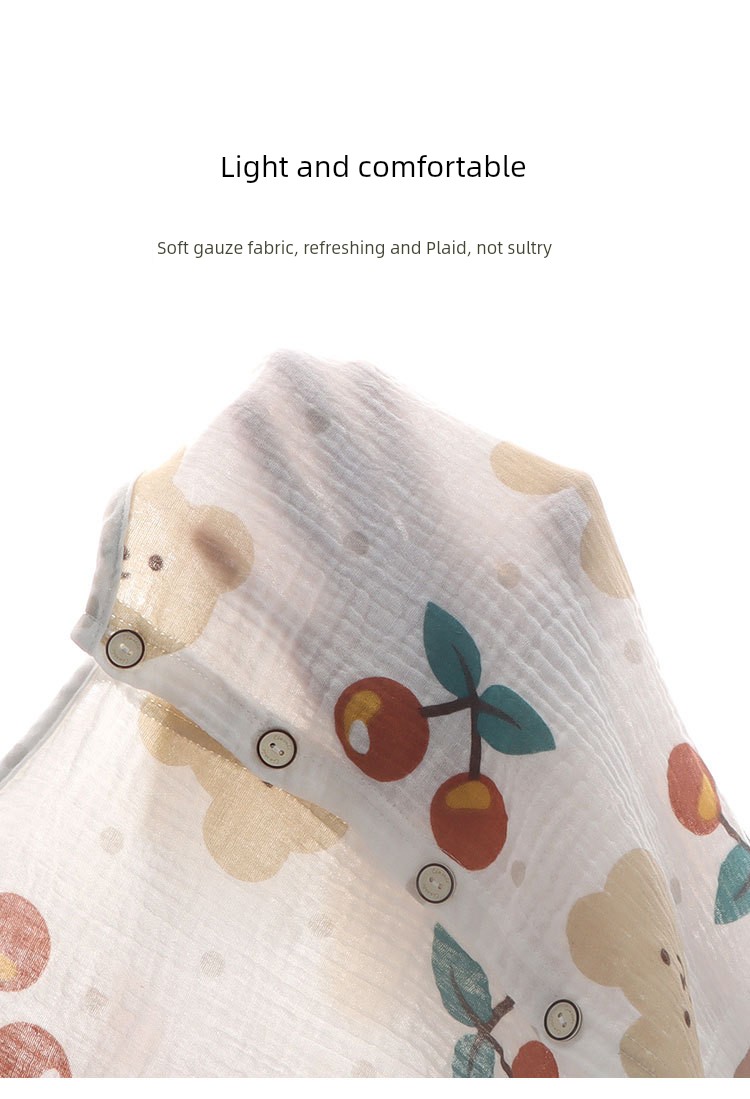 Thin Pure Cotton Summer Baby Long-Sleeved Air Conditioning Room Clothing Pajamas — 6