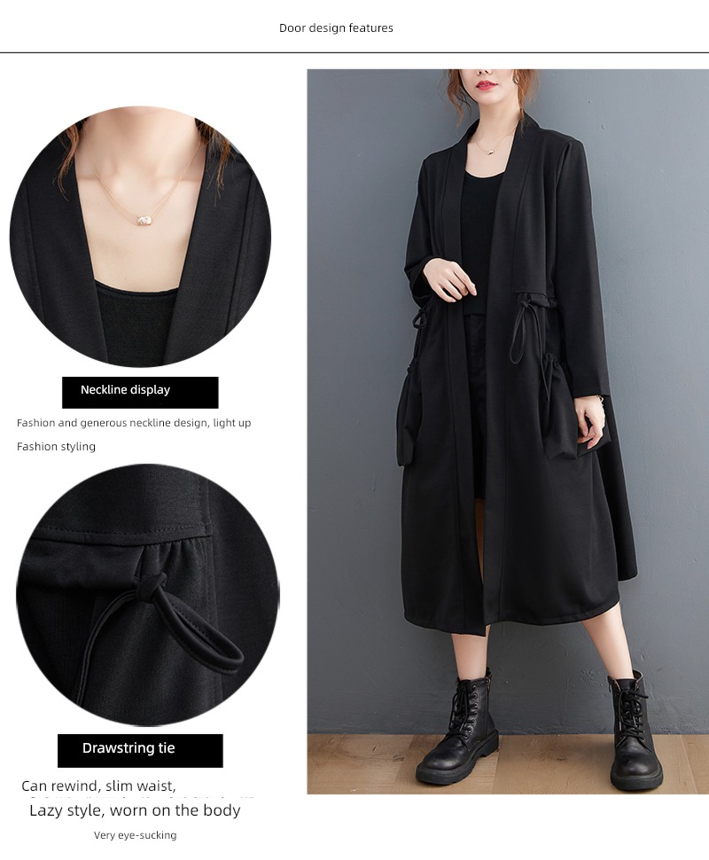 Medium and long term Big size Fat mm Leisure fashion popular Windbreaker