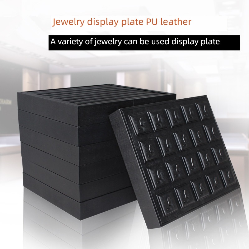 black PU leather Jade article Ring Pendant Bracelet Jewellery