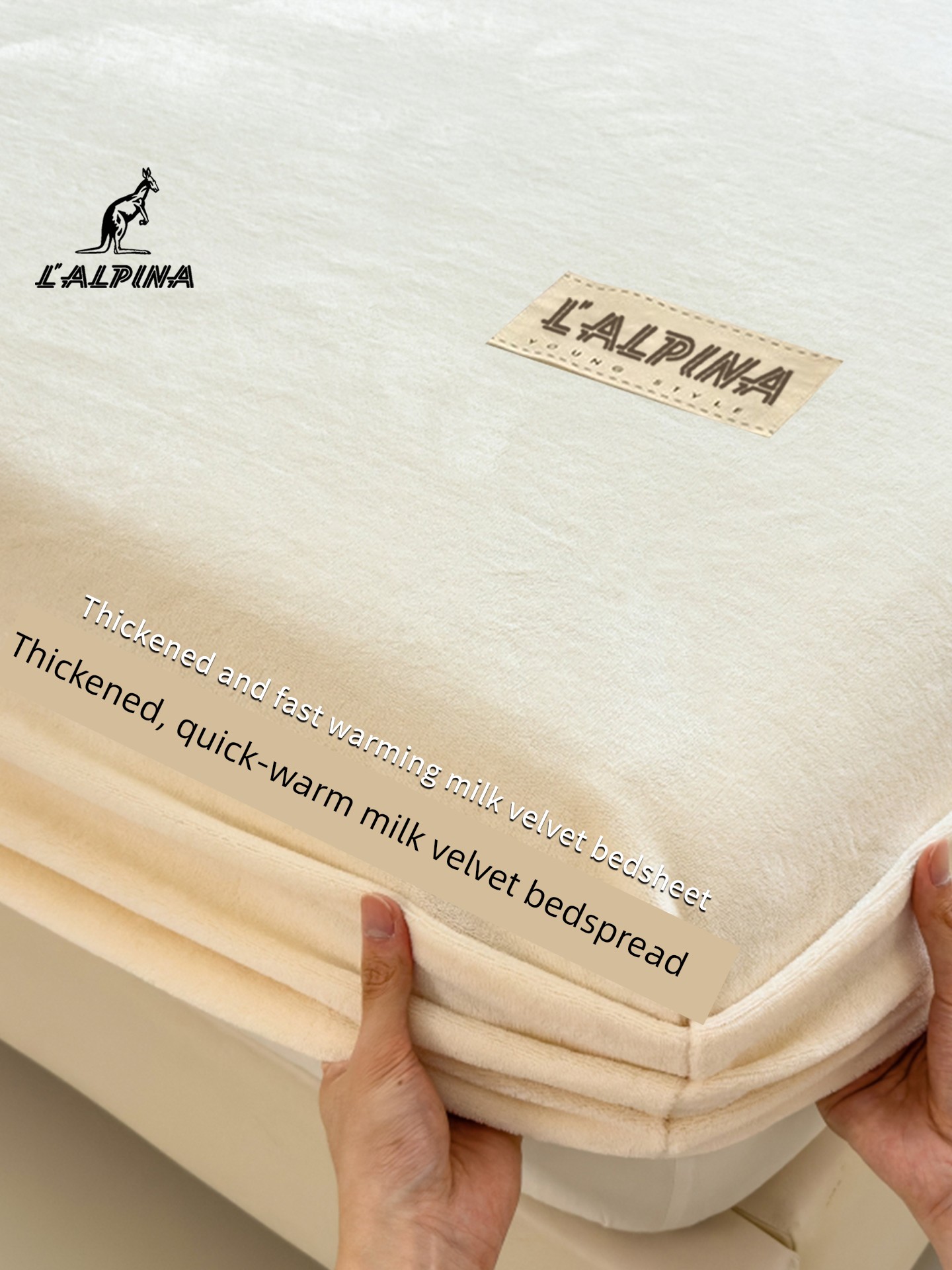 Lalpina Milk Velvet Fitted Sheet Single Piece Autumn and Winter Thickened Mattress Protector Coral Fleece Bed Sheet