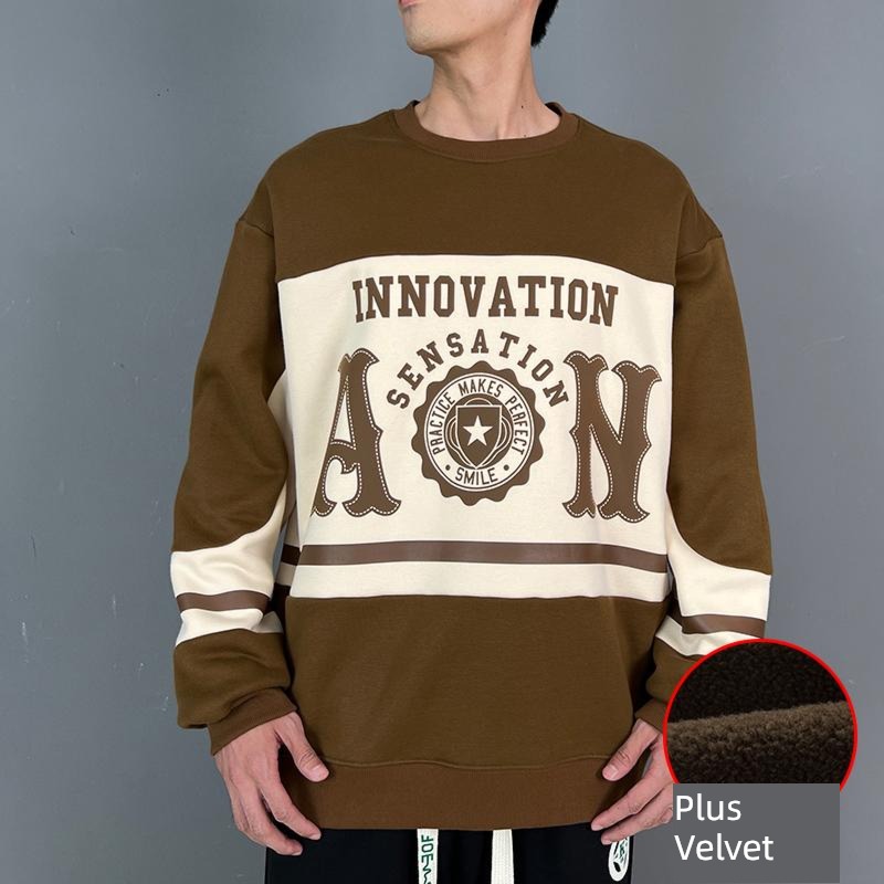 Maiteyou Autumn and winter schoolboy easy Round neck Sweater