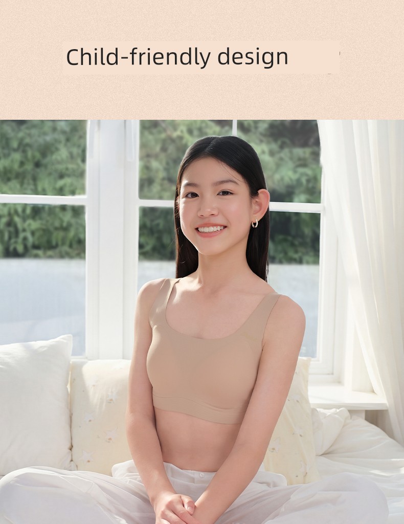 Likeuu Girl's Liquid Foundation Invisible Underwear for Junior and Senior High School Students in Three Stages of Puberty Development Bra Vest — 20
