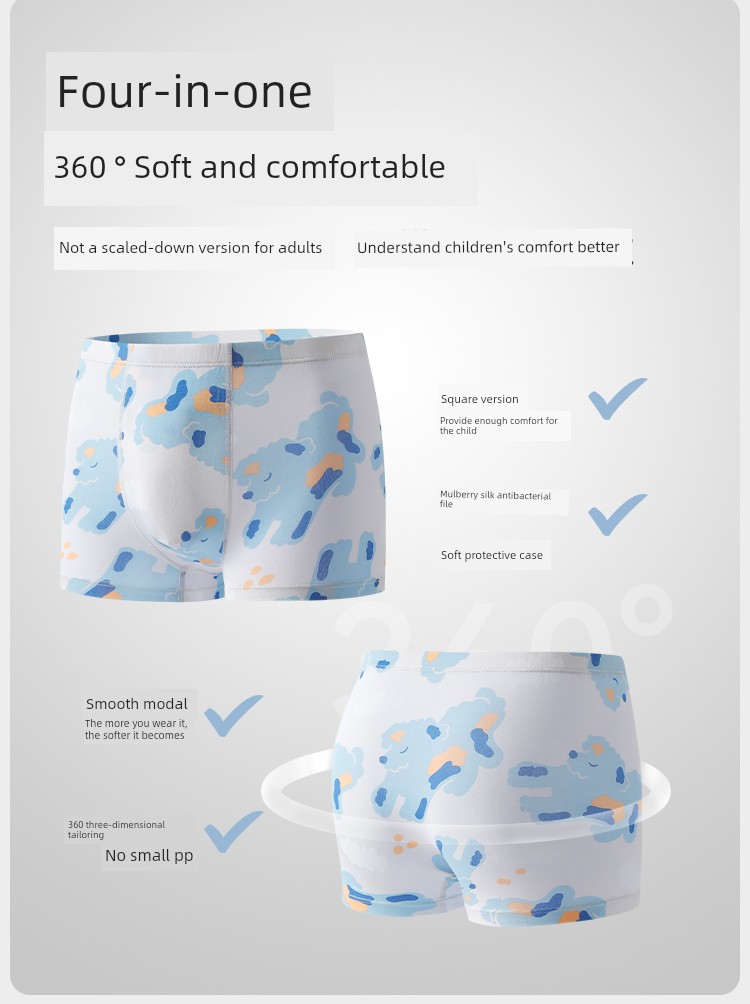 Yeehoo Children's Underwear for Girls, Modal Boxer Briefs, Antibacterial Shorts for Older Children, 2026 Spring and Autumn New Model — 10