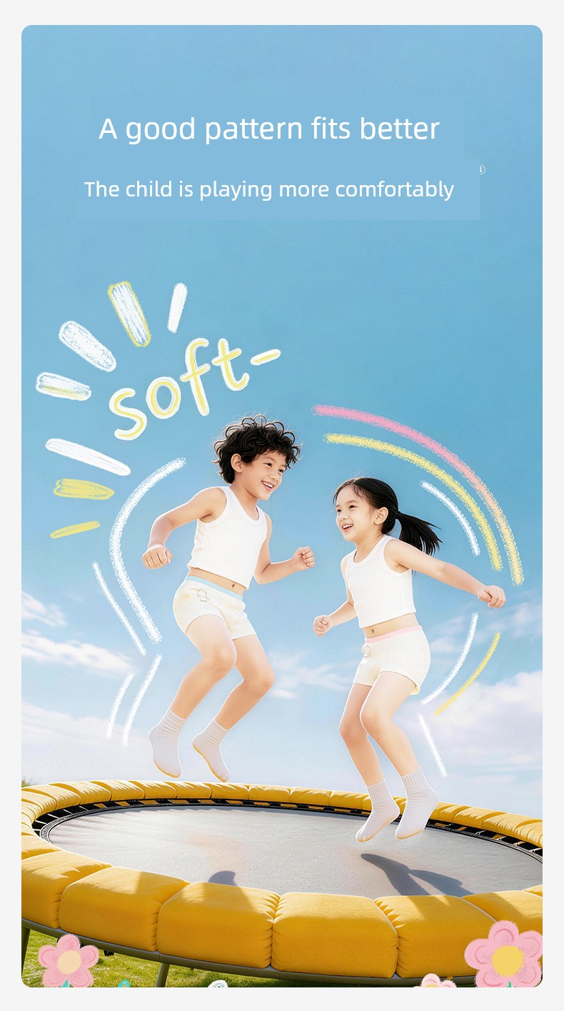 Deyou Children's Disposable Cotton Boxer Briefs for Girls and Boys, Sterilized, No-Wash, Daily Use, Travel Shorts — 22