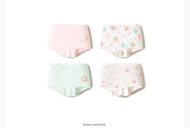 Balabala Children's Cotton Boxer Shorts for Girls, Anti-Exposure, Baby Modal Soft Four-Pack — 21