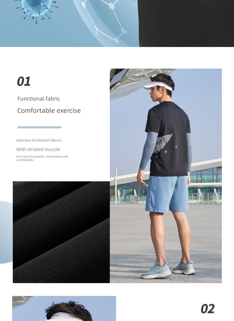 Li Ning quick-drying pleasantly cool Short sleeve male Athletic Wear T-shirt