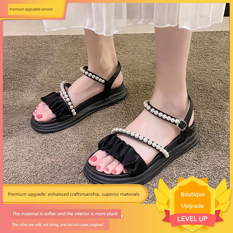 Girls' Sandals 2026 New Style Princess Trendy Beach Shoes for Older Children Casual Sports Shoes Soft-Soled Roman Shoes Trendy — 4