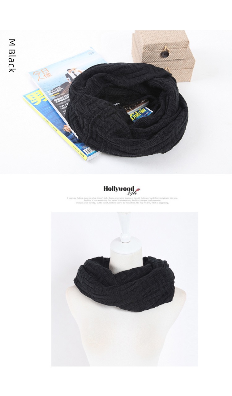 winter Condom female Versatile thickening black Knitting wool