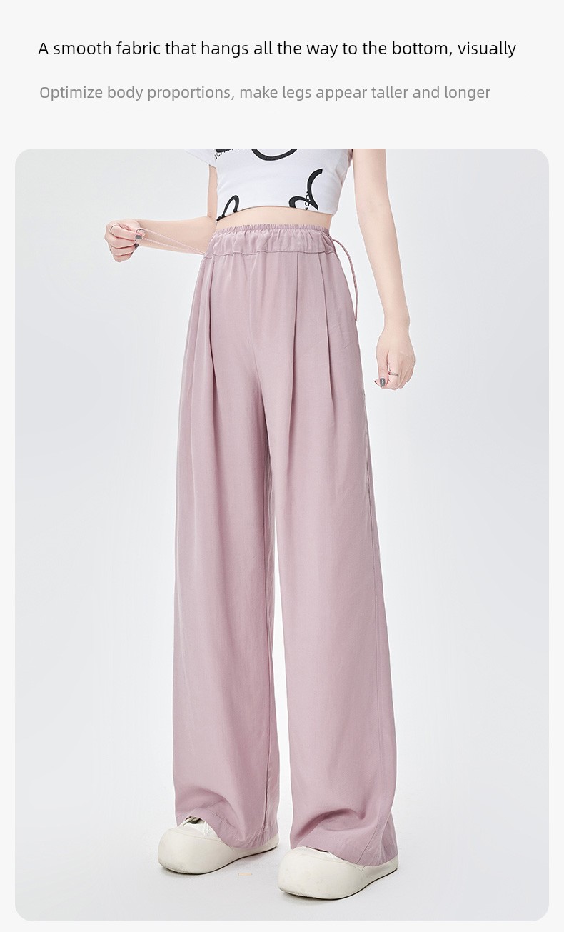 Maternity Pants Summer 2026 New Style Without Belly Support Ice Silk Casual Wide-Leg Pants Yamamoto Long Pants for Petite Women Spring and Summer — 13