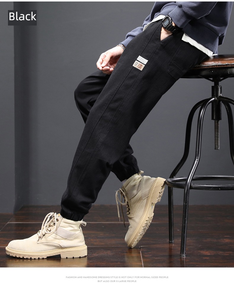 khaki leisure time Spring and Autumn Winter money Harlan Overalls
