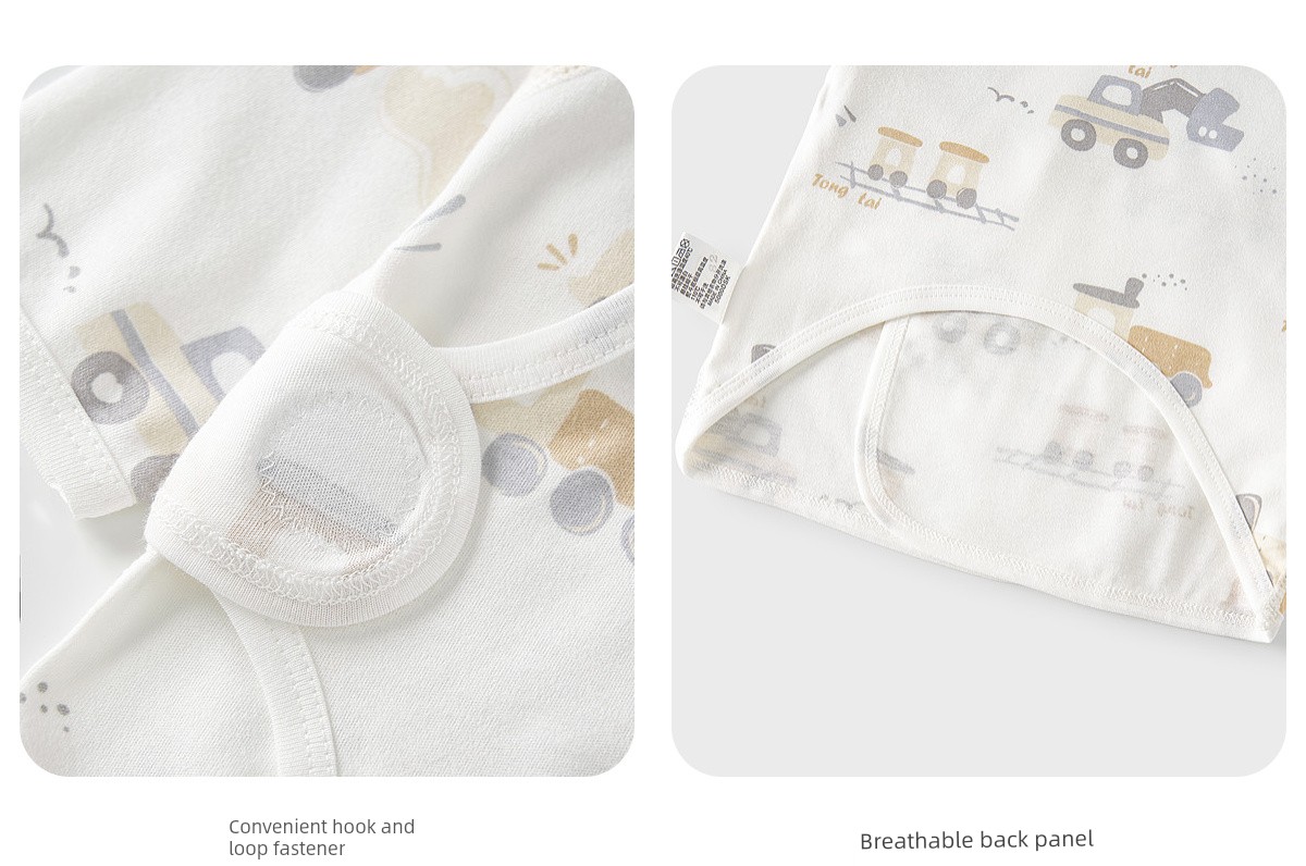 Tongtai Baby Half-Back Shirt, Spring and Autumn Pure Cotton Newborn Clothing, Monk-Style Outfit, Newborn Baby Belly-Protecting Top, Full-Month Outfit — 16