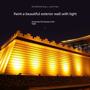 Wall Washer Outdoor Waterproof Building Wall Lighting Floodlight Ground Tourism Scenic Spot Color Floodlight Facade Ligh