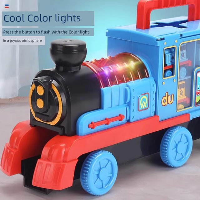 Toma little locomotive toys model railcar children's alloy simulation electric train boy birthday gift