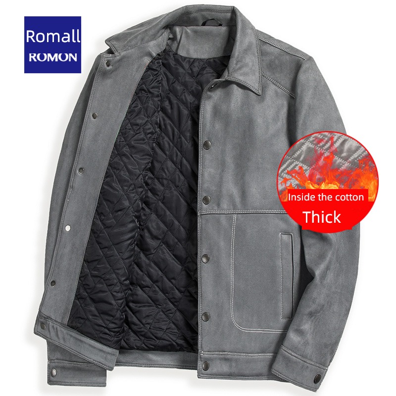 Romon Adding cotton Autumn and winter Lapel keep warm loose coat Jacket