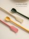Onlycook multifunctional silicone spoon long handle coffee mixing spoon household scoop jam small scraper butter spatula