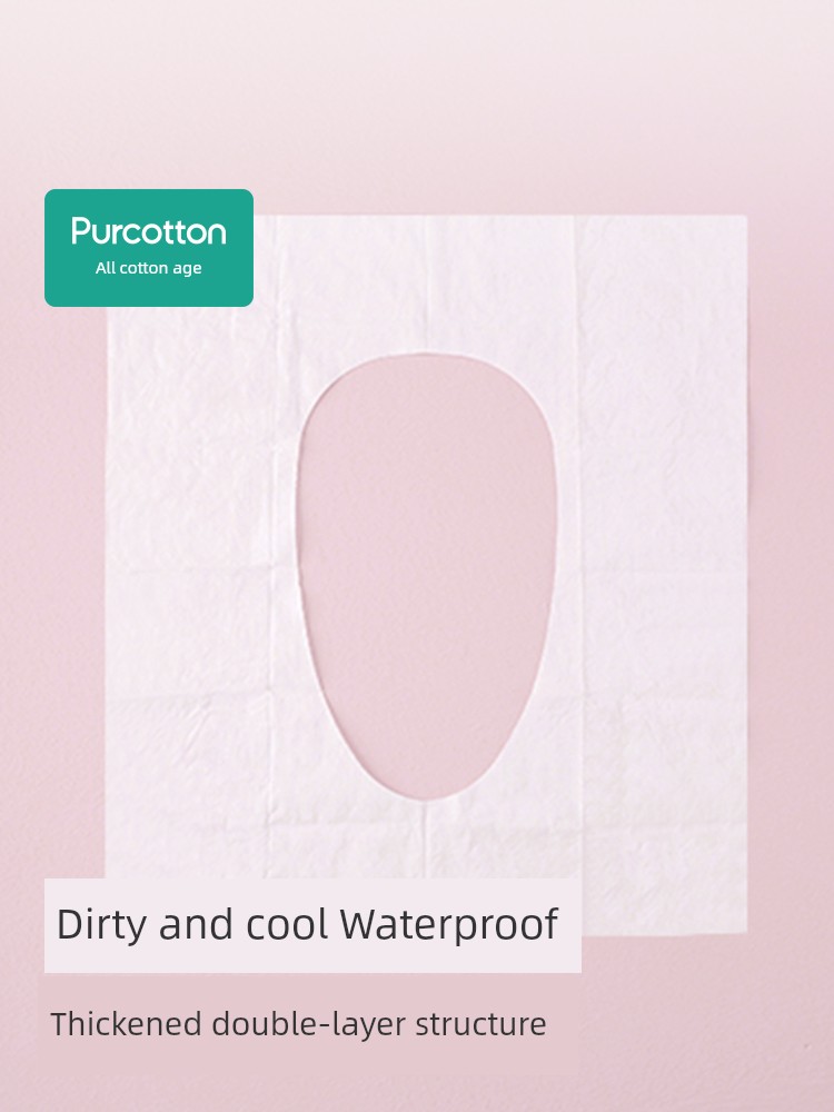 Purcotton Disposable Toilet Mat Full Coverage Tourism Maternal Postpartum Paper Toilet Seat Cover Toilet Seat Paper 10 Pieces — 2