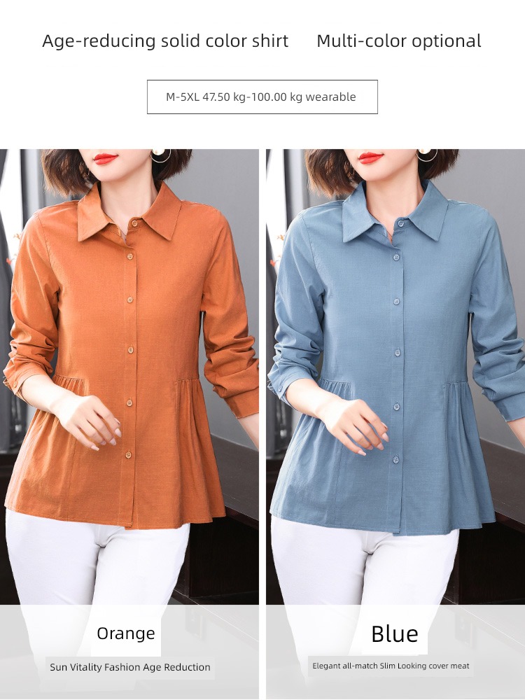 stand collar Pink ma'am Long sleeve mom jacket shirt