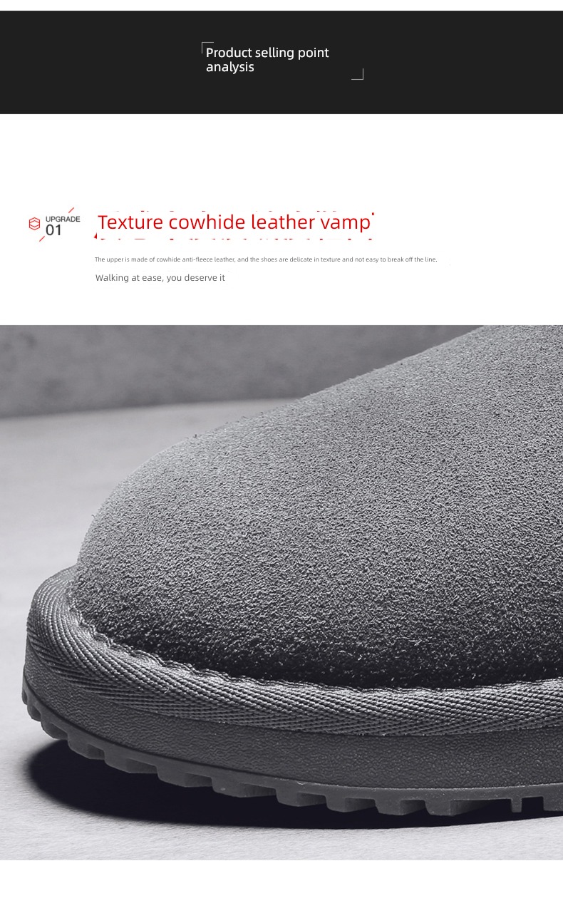 Fur in one Plush thickening keep warm light Bread shoes