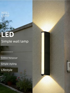 Outdoor Wall Lamp Waterproof Outdoor Balcony Entrance Door Courtyard Gate Wall-Mounted Pillar Lamp Wall Washer Spotlight