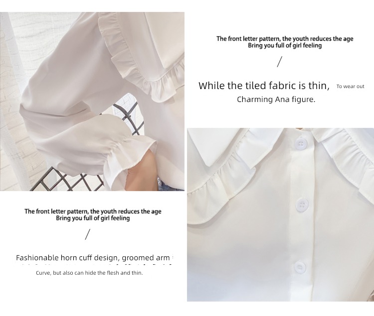 Early autumn jacket gules French summer wear Chiffon shirt