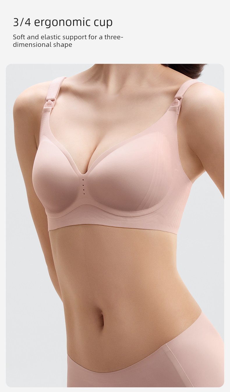 October Crystal 6D Zero-Gravity Anti-Gravity Maternity Bra Postpartum Nursing Bra Thin Breathable Large Size Anti-Sagging Underwear — 15