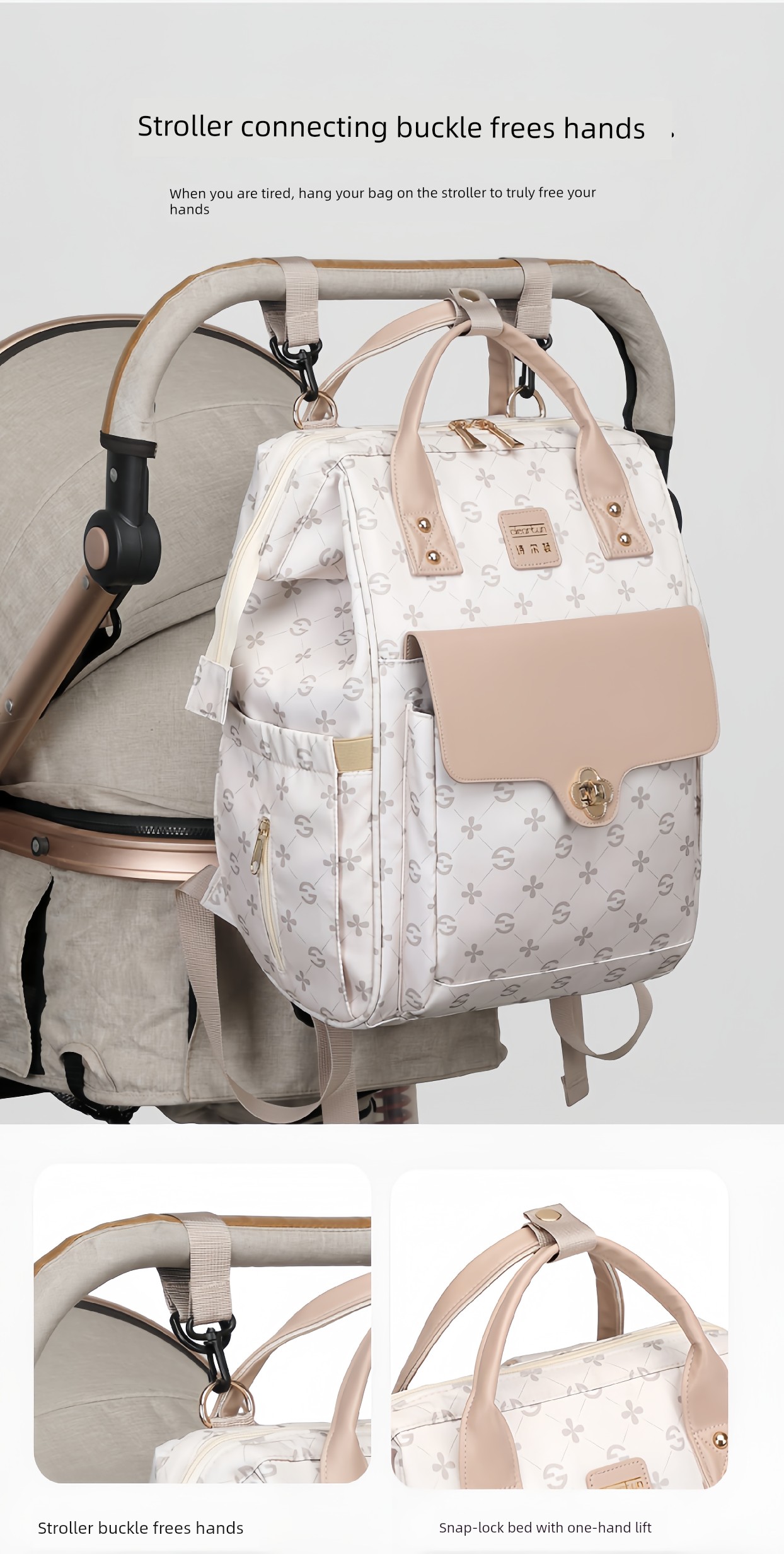 New Fashionable Mommy Bag, Multi-Functional, Large-Capacity, Waterproof Mother-Child Backpack, Lightweight Bag for Moms to Carry When Going Out with — 10