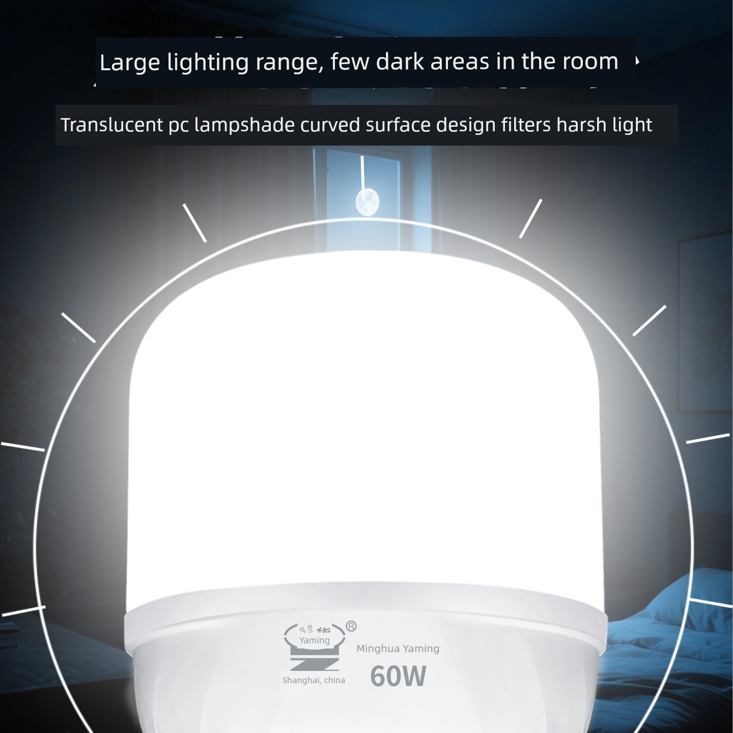 Yaming Lighting LED Bulb Energy-Saving Lamp E27 Screw For Home Workshop Site Workshop E40 High Brightness Globe
