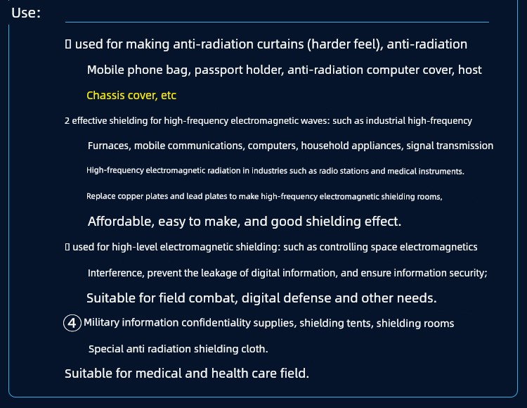Anti-Radiation Shielding Cloth, Electromagnetic Shielding Material, Mobile Phone Signal Shielding Cloth, Conductive Fiber, Metal Rfid Anti-Interference — 21