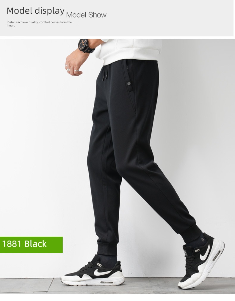 NGGGN easy Korean version knitting Autumn clothes Sports pants